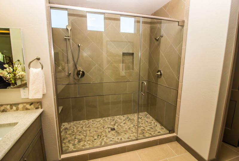 Walk-In Shower with Natural Stone